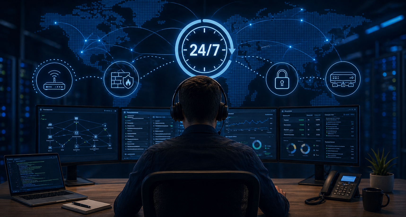 24/7-Fernwartung für Netzwerkinfrastruktur